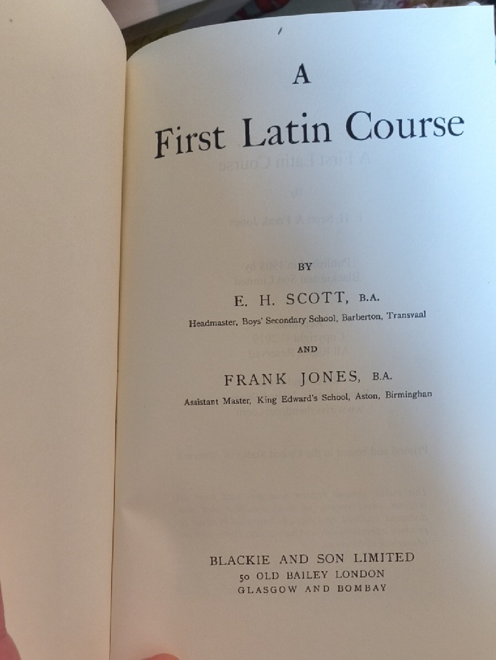 A First Latin Course - Riverbend press